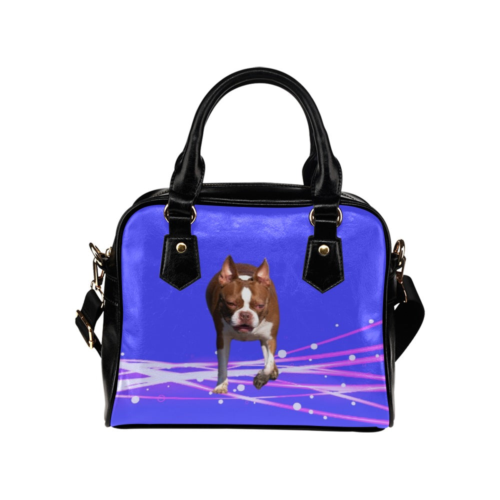 Boston Terrier Shoulder Bag - Red/White