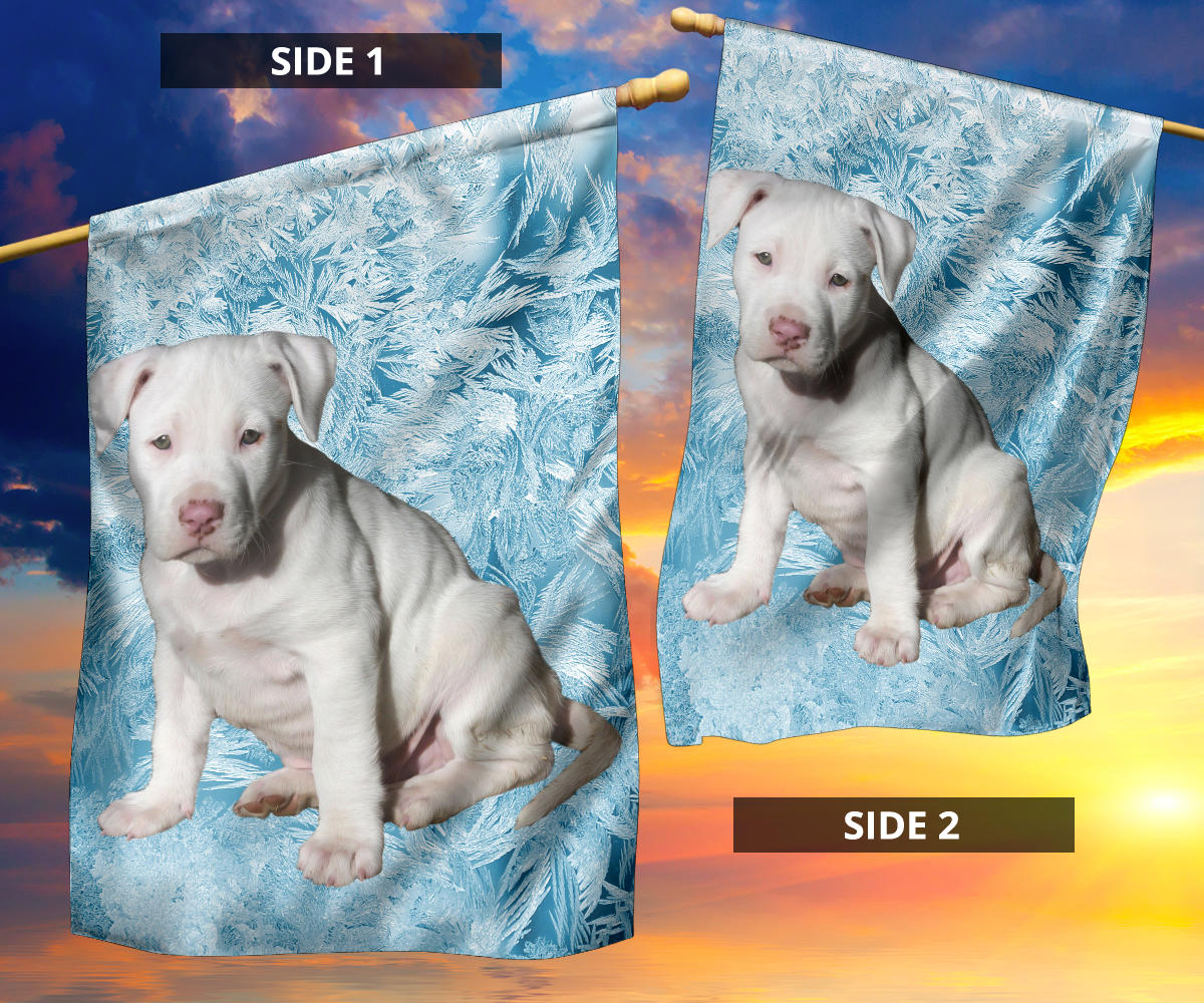 Pitbull Puppy Garden Flag