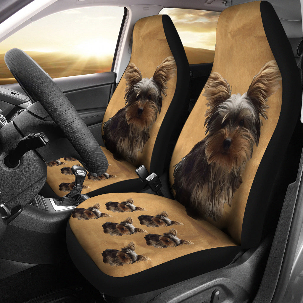 Yorkie Puppy Car Seat Cover (Set of 2)