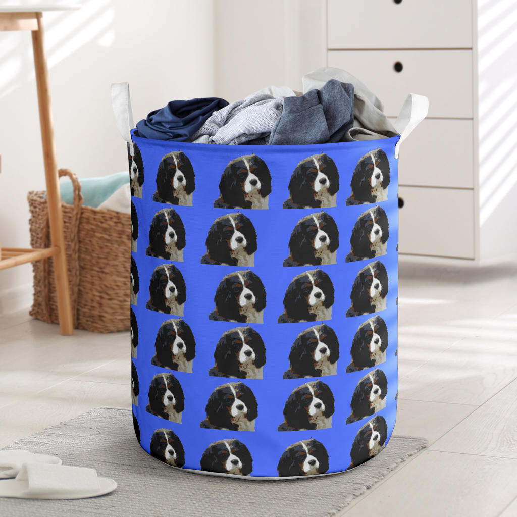 Cavalier King Charles Spaniel Laundry Basket - Tri