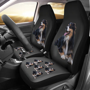 Australian Shepherd Black Car Seat Cover (Set of 2)