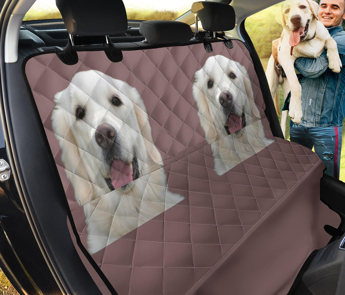 Cream Golden Retriever Pet Seat Cover