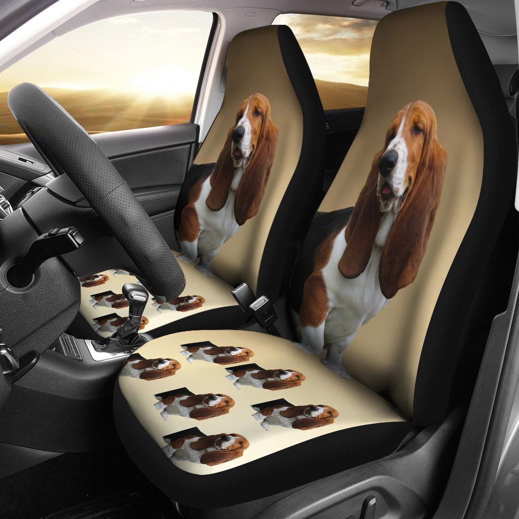 Basset Hound Car Seat Cover (Set of 2)