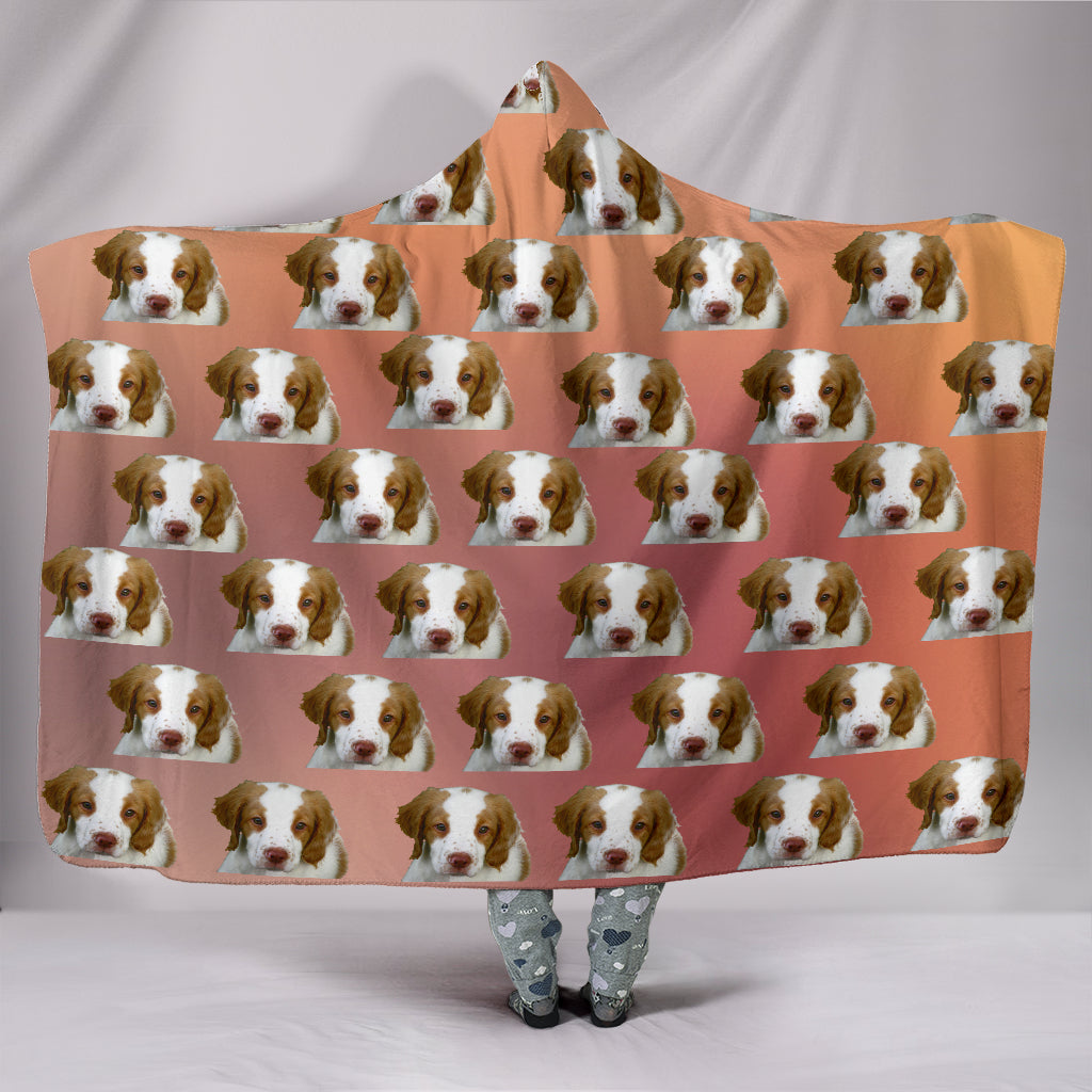 Brittany Spaniel Hooded Blanket