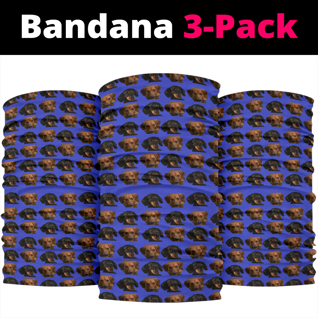 Dachshund Bandana Set - Brown &amp; Black &amp; Tan