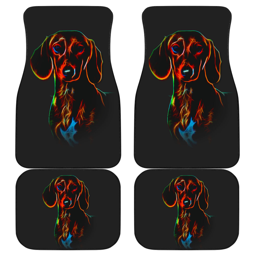 Colorful Dachshund Car Mat (Front & Back)