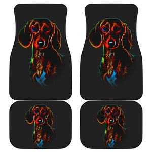 Colorful Dachshund Car Mat (Front & Back)