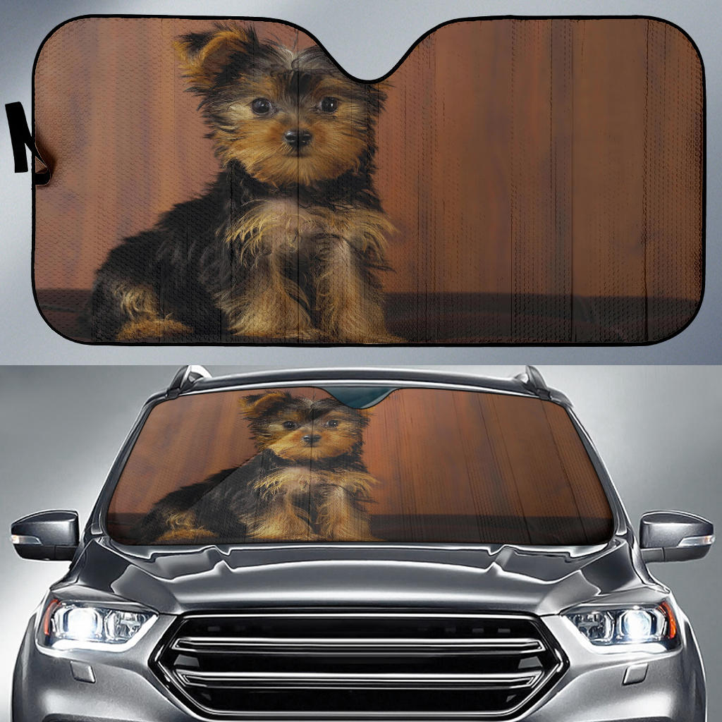 Yorkie Car Sun Shade