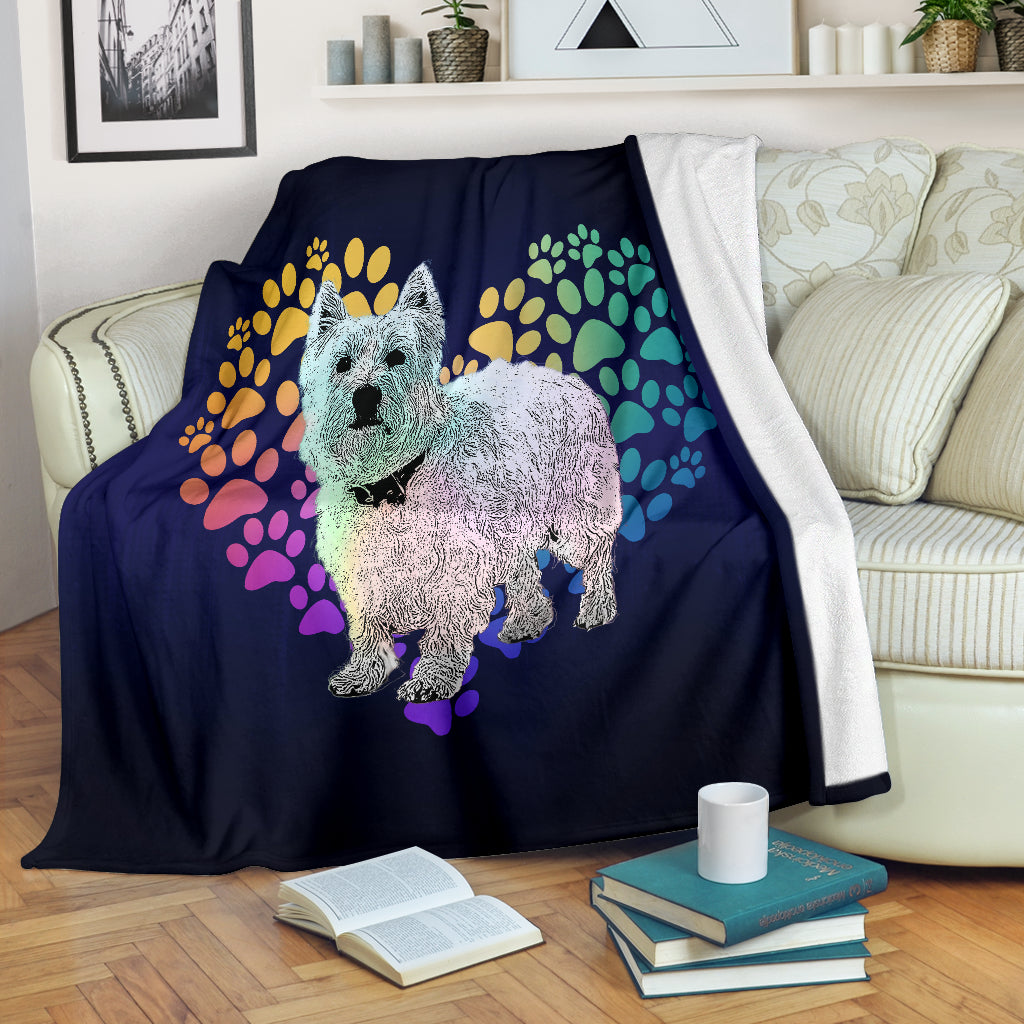 Westie Heart Blanket