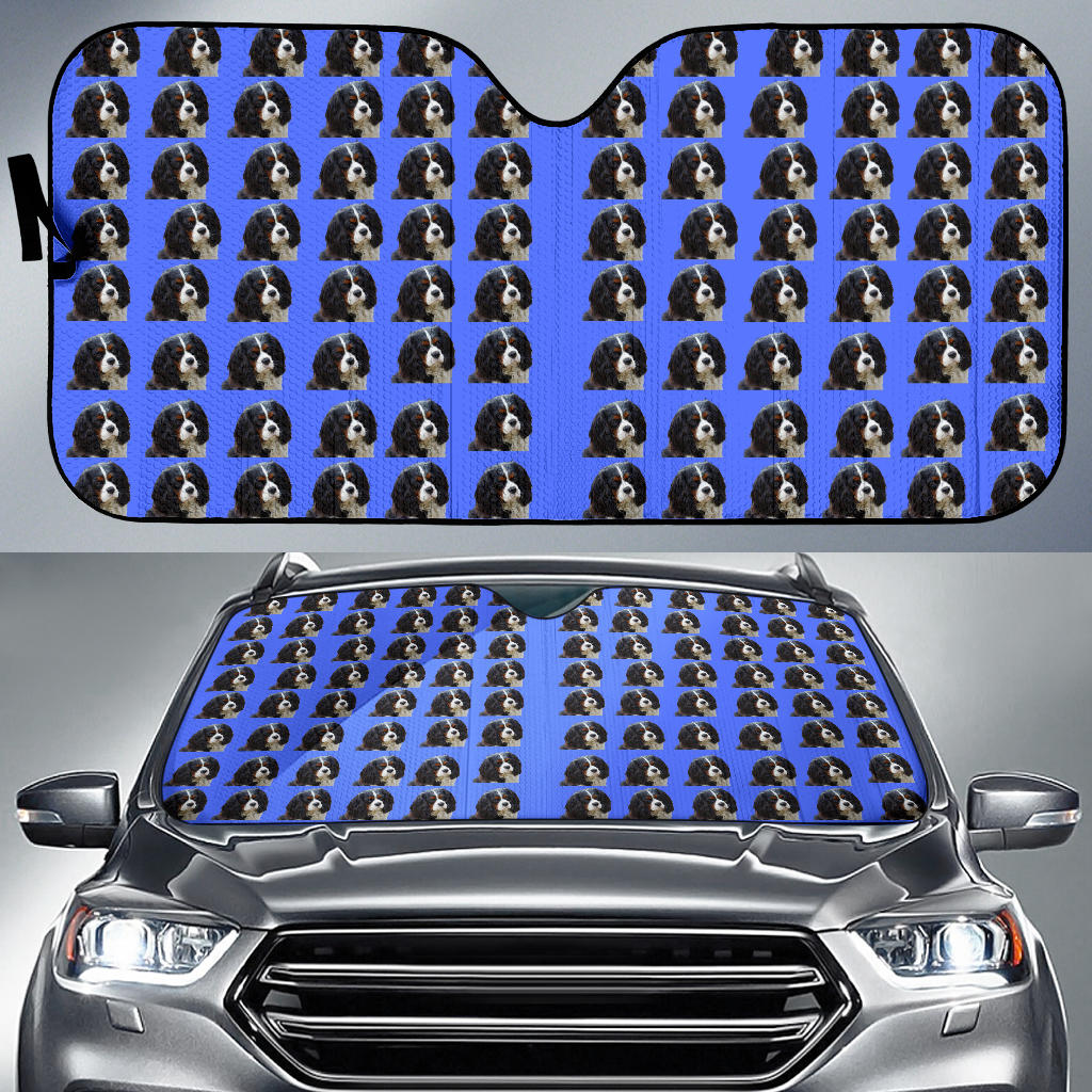 Cavalier King Charles Spaniel Car Sun Shade - Tri