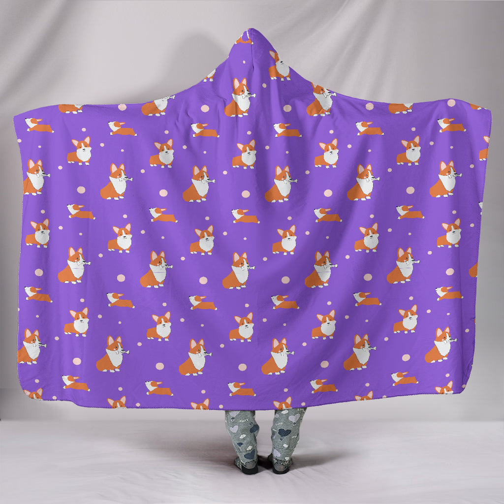 Corgi Hooded Blanket