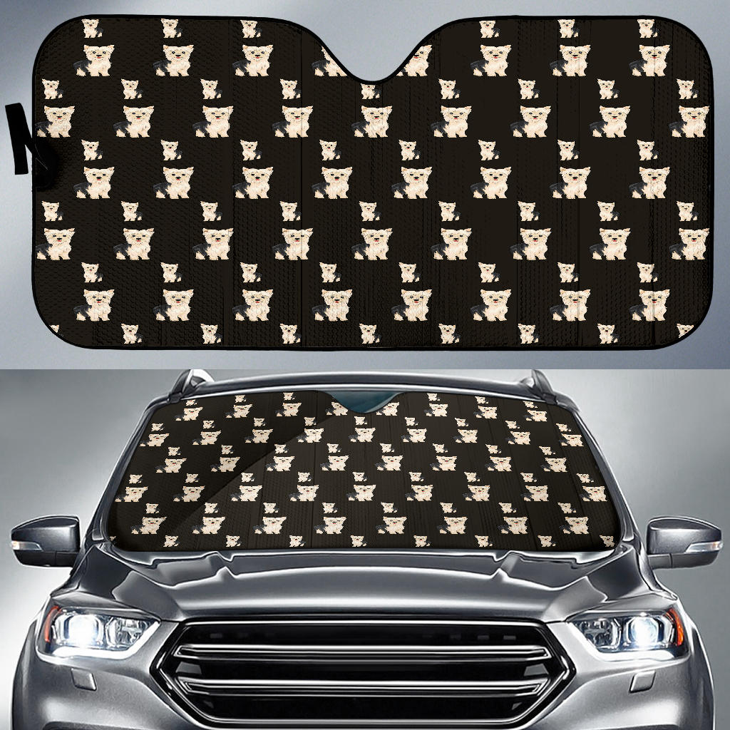 Yorkie Car Sun Shade - Black