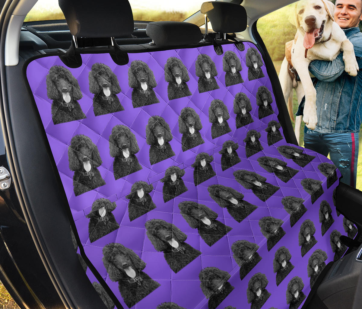 Standard Poodle Pet Seat Cover - Black Poodle