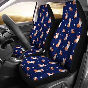 Blue Corgi Car Seat Cover (Set of 2)
