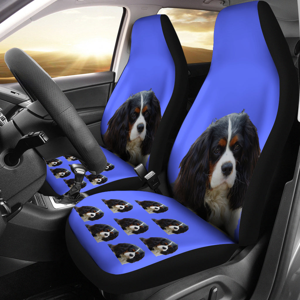 Cavalier King Charles Spaniel Tri Car Seat Covers(Set of2)