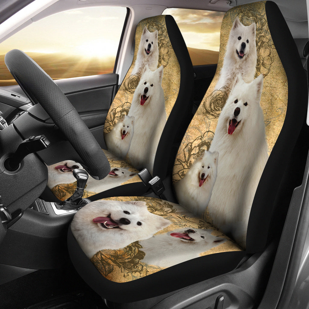 Samoyed Car Seat Covers - Tan (Set of 2)