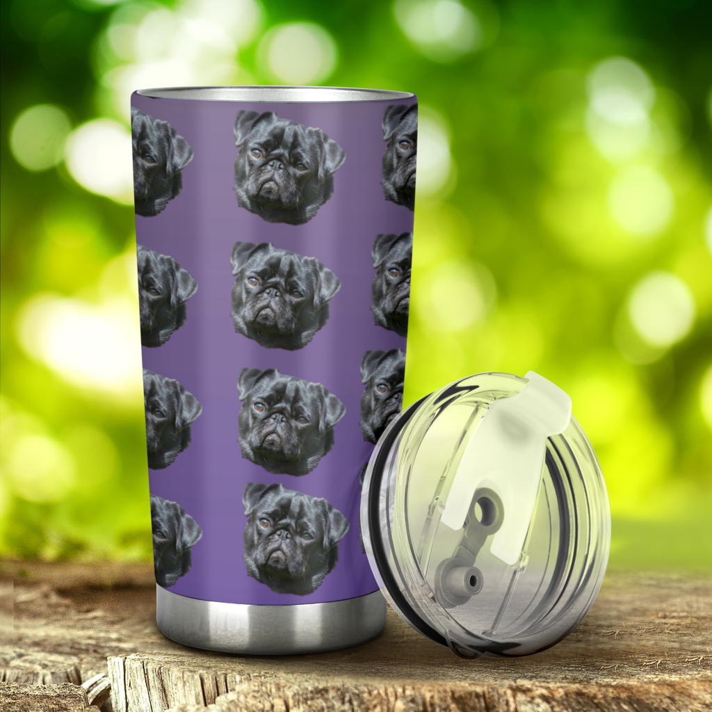 Pug Tumbler - Black Pug