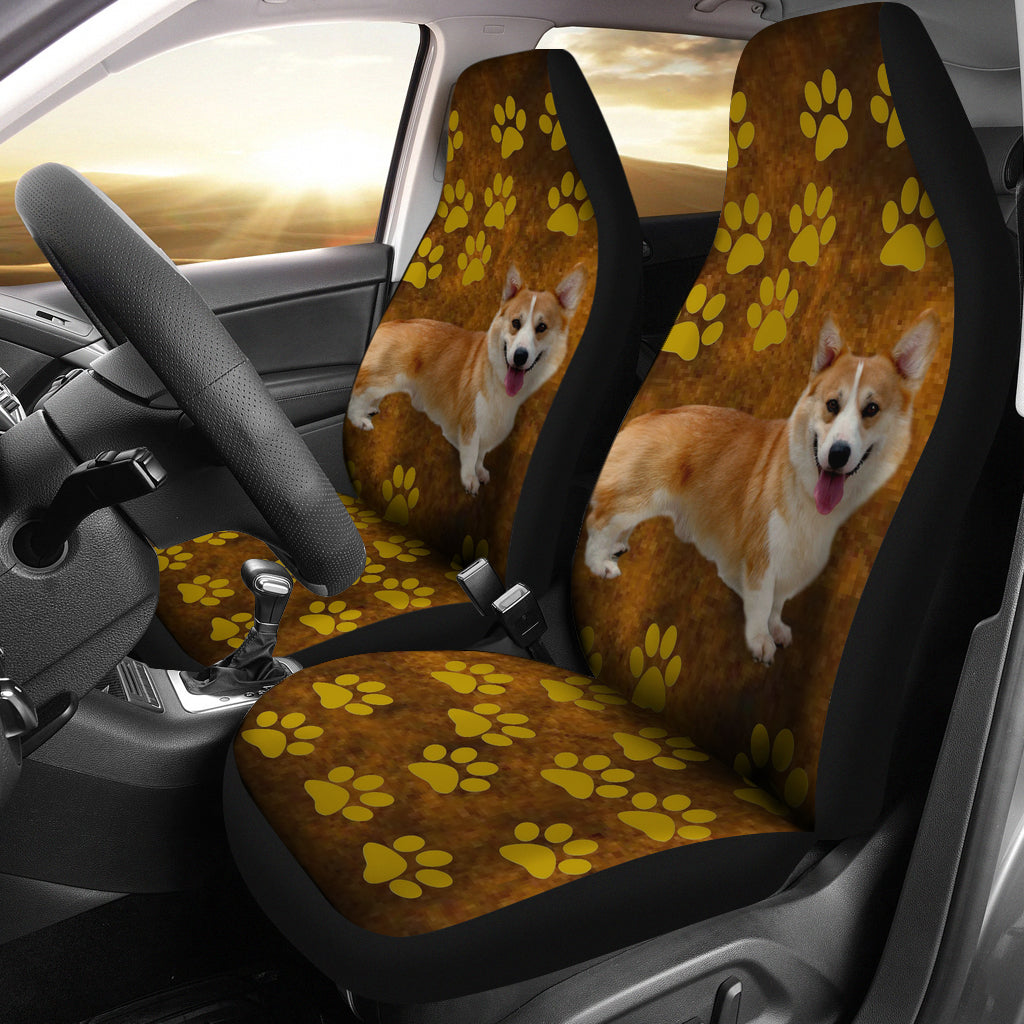 Brown Corgi Car Seat Covers (Set of2)