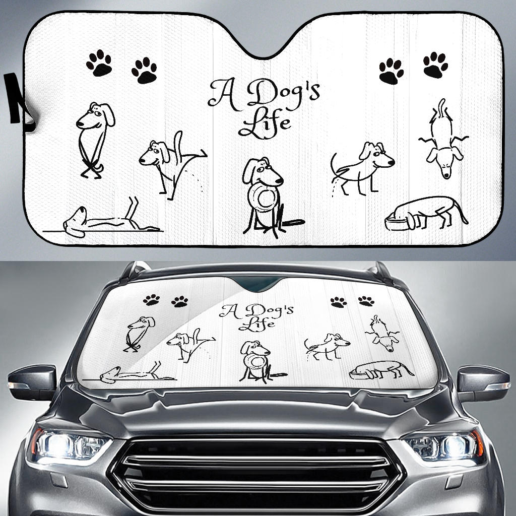 A Dog&#39;S Life Car Sun Shade