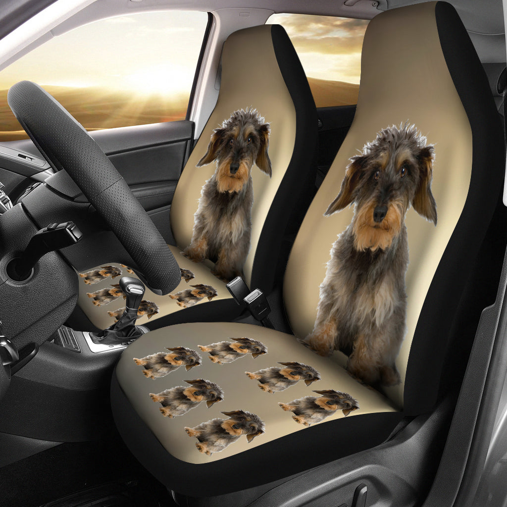 Wire Haired Dachshund 2 Car Seat Cover (Set of 2)