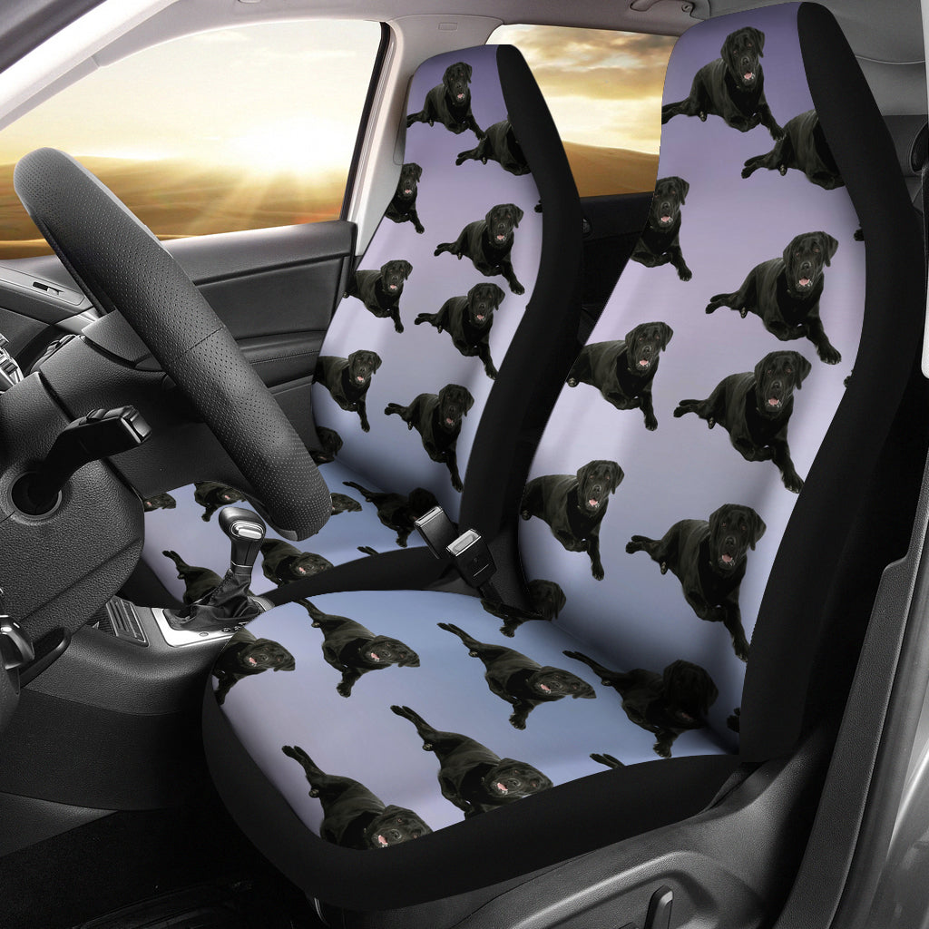 Black Lab Car Seat Cover (Set of 2)