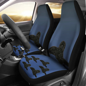 Labradoodle Car Seat Cover (Set of 2) - Black