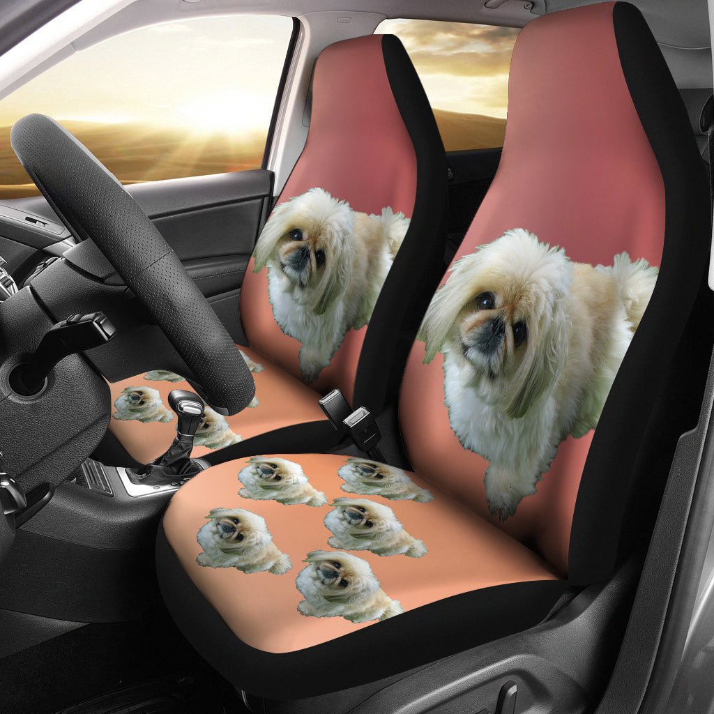 Pekingese Car Seat Cover (Set of 2)