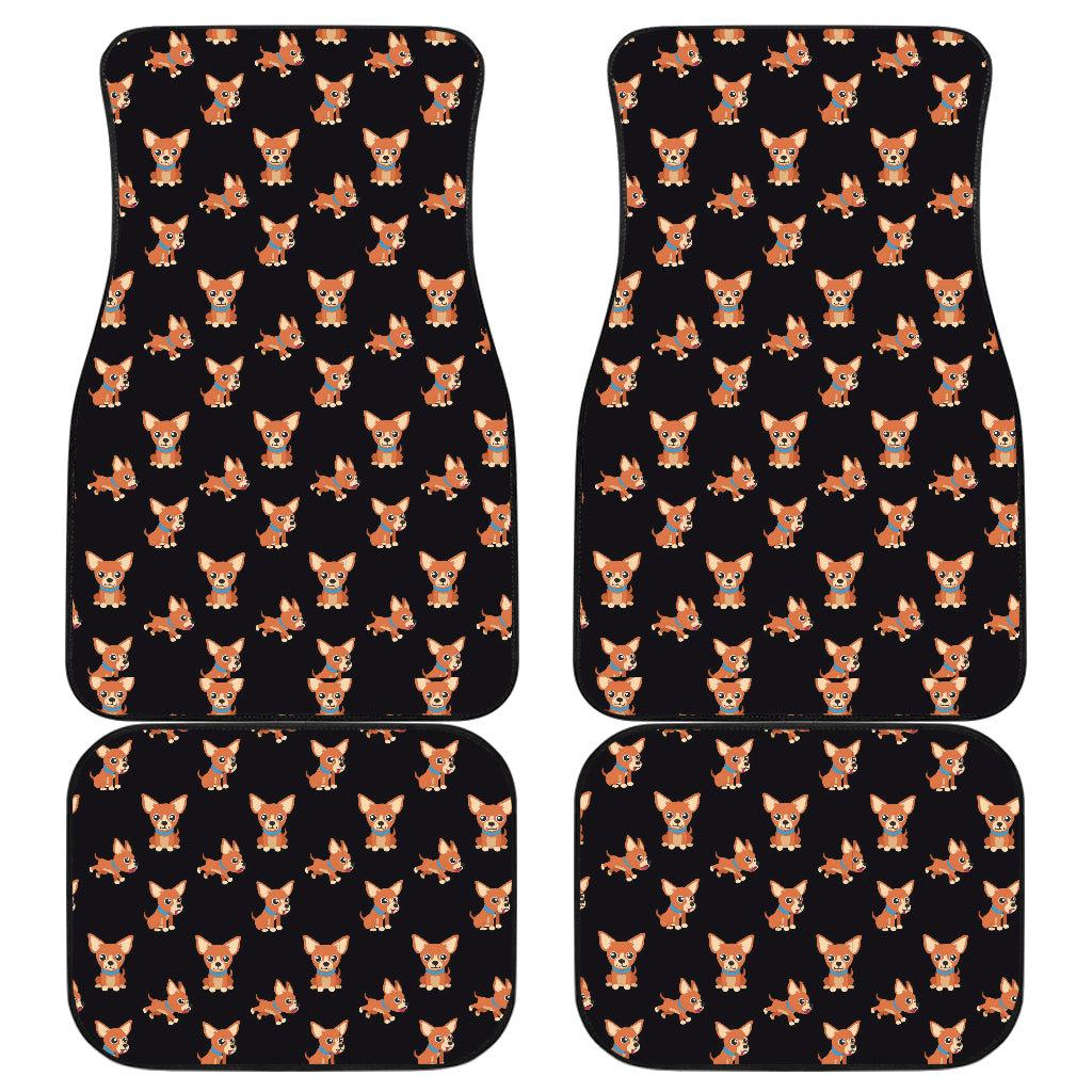 Chihuahua Cartoon Car Mats (Front &amp; Back)