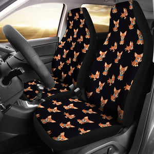 Chihuahua Cartoon Car Seat Cover (Set of 2)