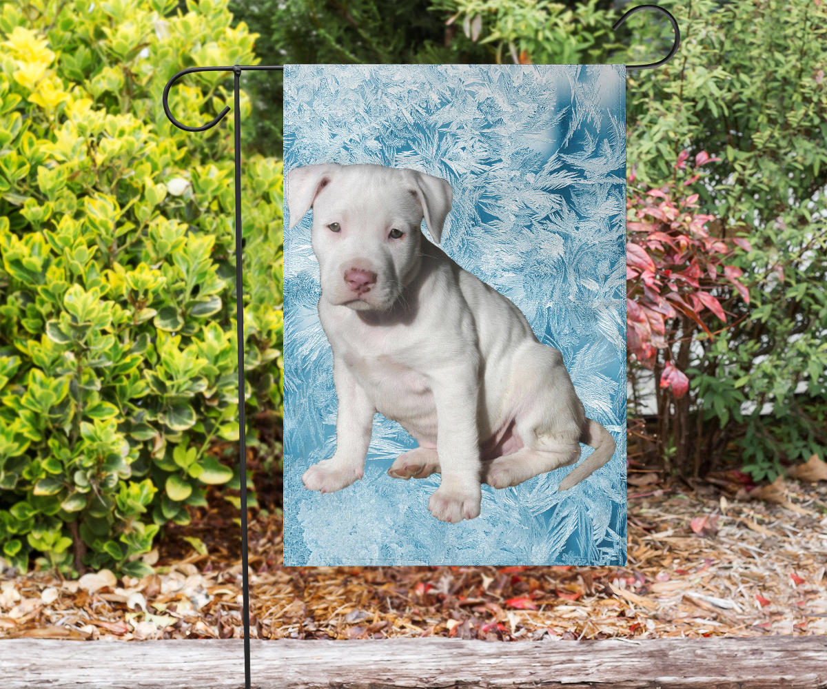 Pitbull Puppy Garden Flag