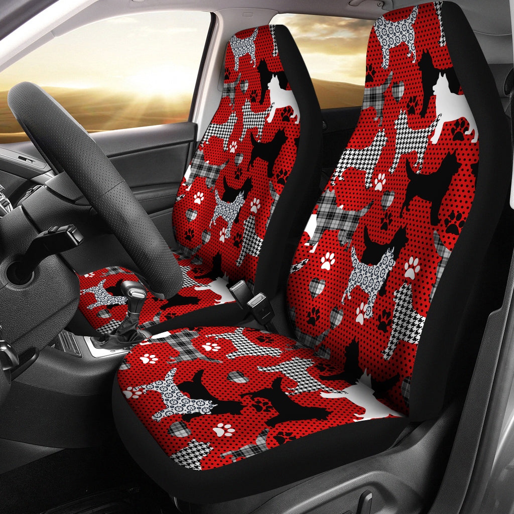 Husky Car Seat Cover - Red (Set of 2)