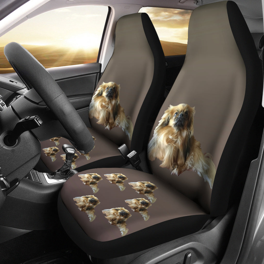 Tibetan Spaniel Car Seat Covers (Set of 2)