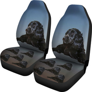 Cocker Spaniel Car Seat Cover (Set of 2) - Black