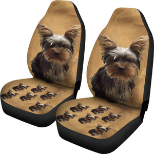 Yorkie Puppy Car Seat Cover (Set of 2)