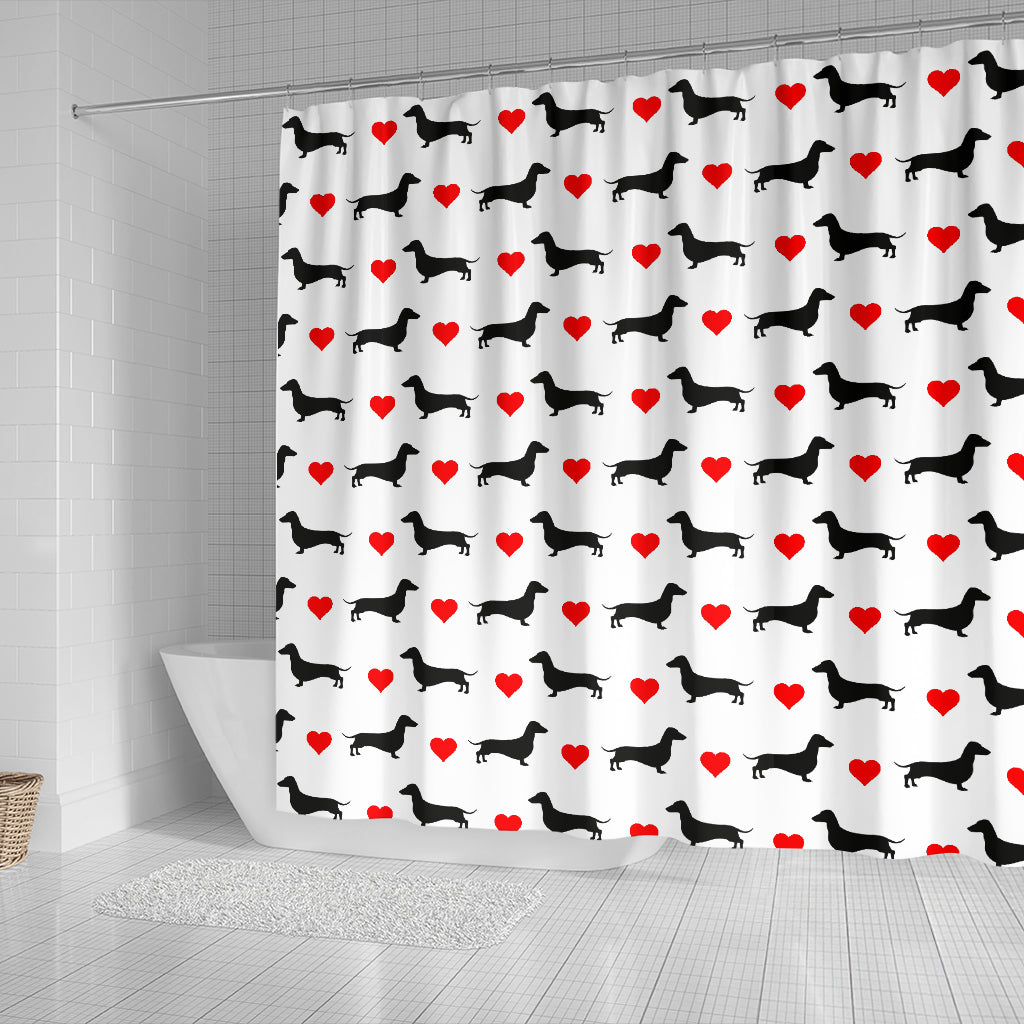 Dachshund Heart - Doxie Shower Curtain