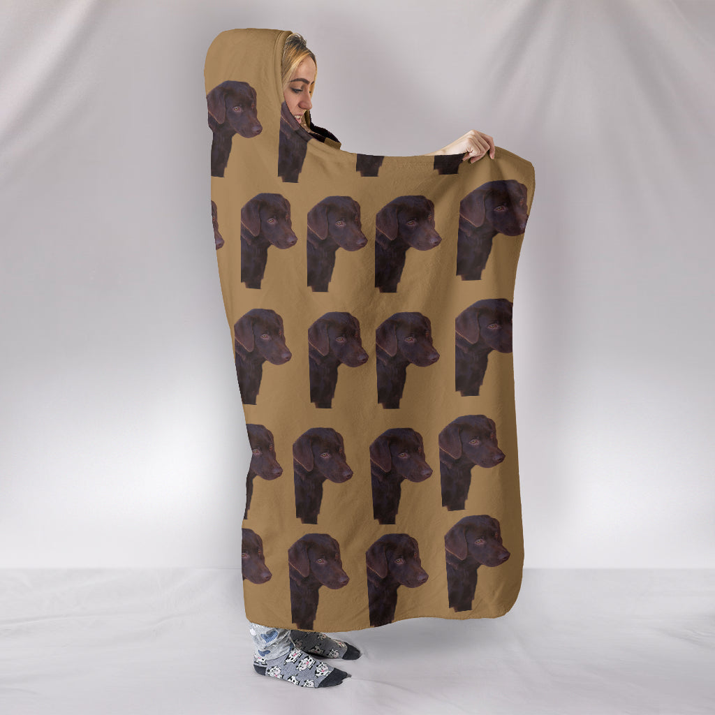 Chocolate Lab Hooded Blanket