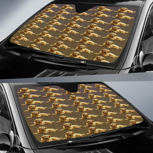 Goldendoodle Car Sun Shade -Multi