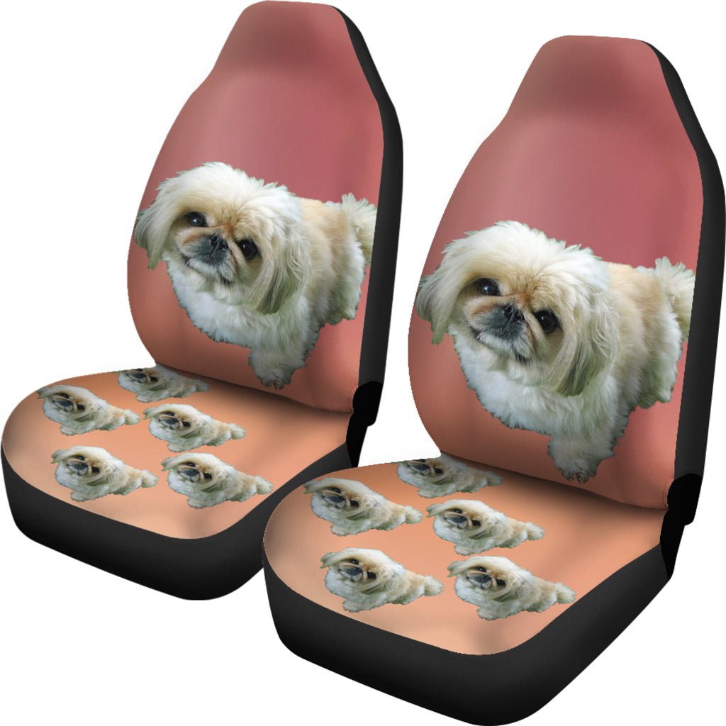 Pekingese Car Seat Cover (Set of 2)