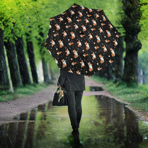 Corgi Umbrella Black - Semi Automatic