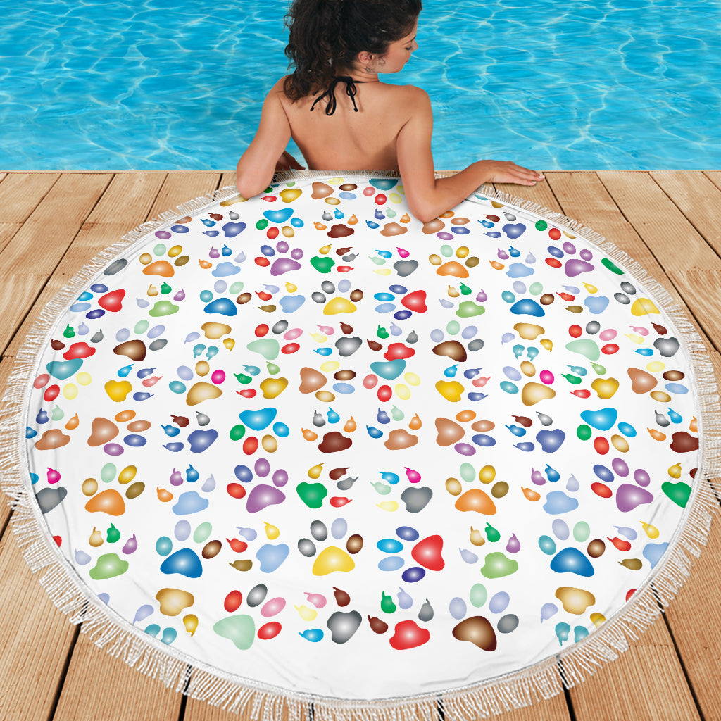 Paw Prints Beach Blanket