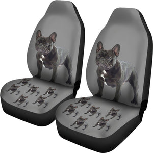 French Bulldog Car Seat Covers - Grey (Set of 2)