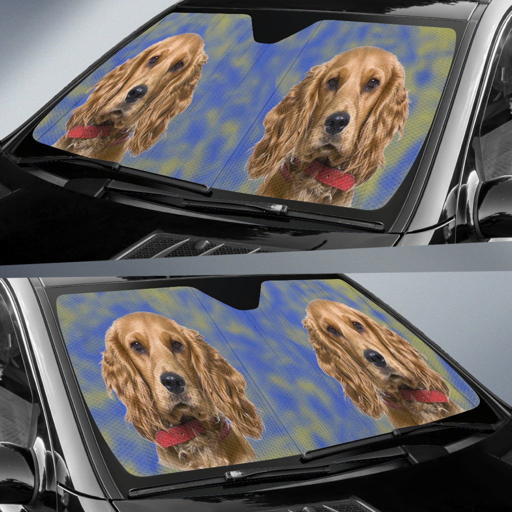 Golden retriever car outlet sun shade