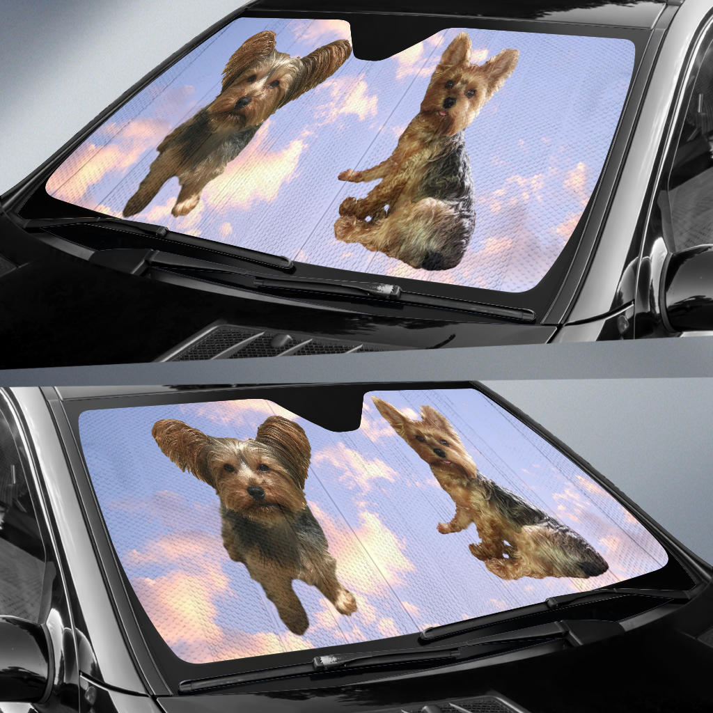 Yorkshire Terriers Car Sun Shade