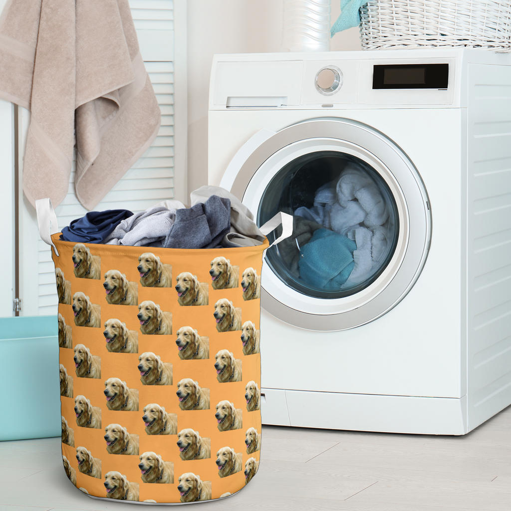 Golden Retriever Laundry Basket - Orange