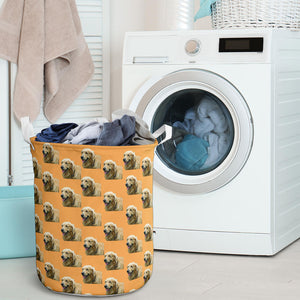Golden Retriever Laundry Basket - Orange