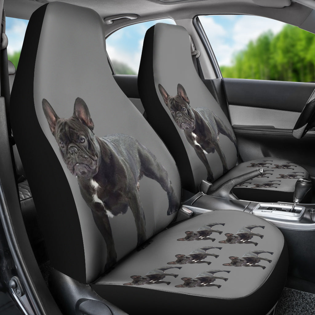 French Bulldog Car Seat Covers - Grey (Set of 2)