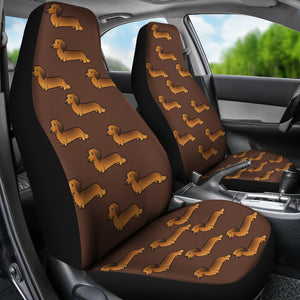 Long Haired Dachshund Car Seat Cover (Set of 2)