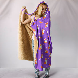 Corgi Hooded Blanket