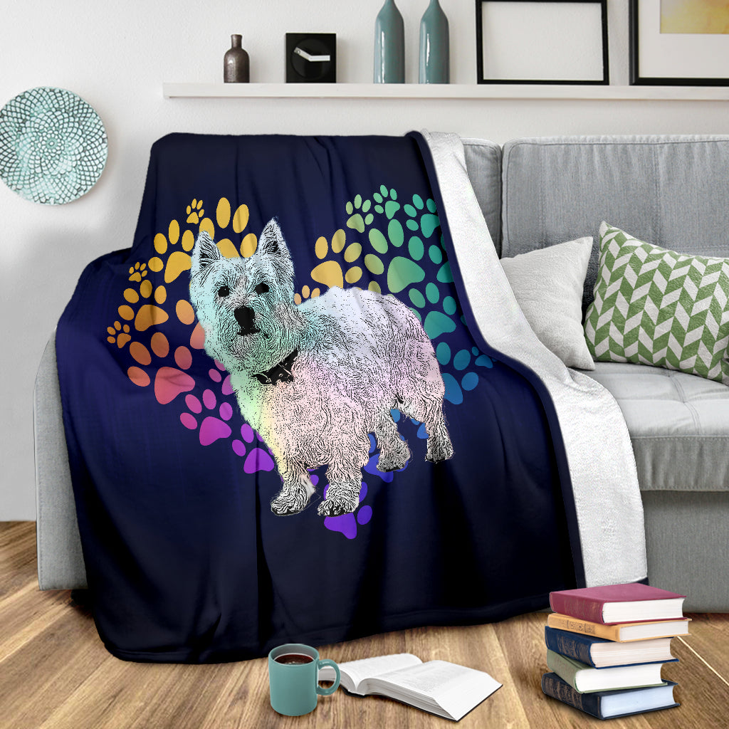 Westie Heart Blanket