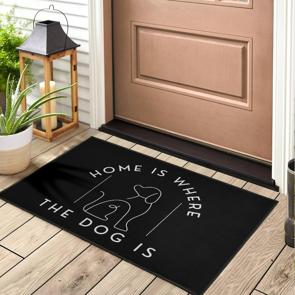 Home Is Where The Dog Is Door Mat